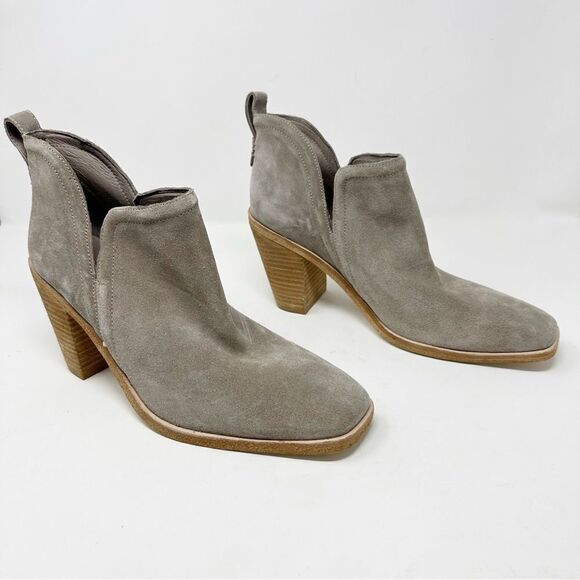 Jeffery Campbell Suede Square Toe Grey Ankle Boots 11 - Picture 1 of 6